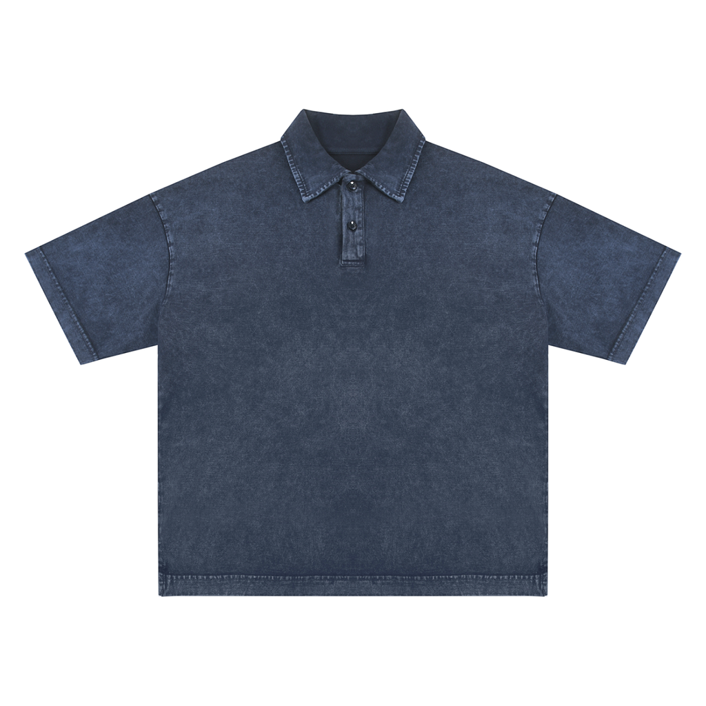 Heavyweight Snow Washed Polo T-Shirt