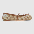 Women's GG crystal Horsebit ballet flat