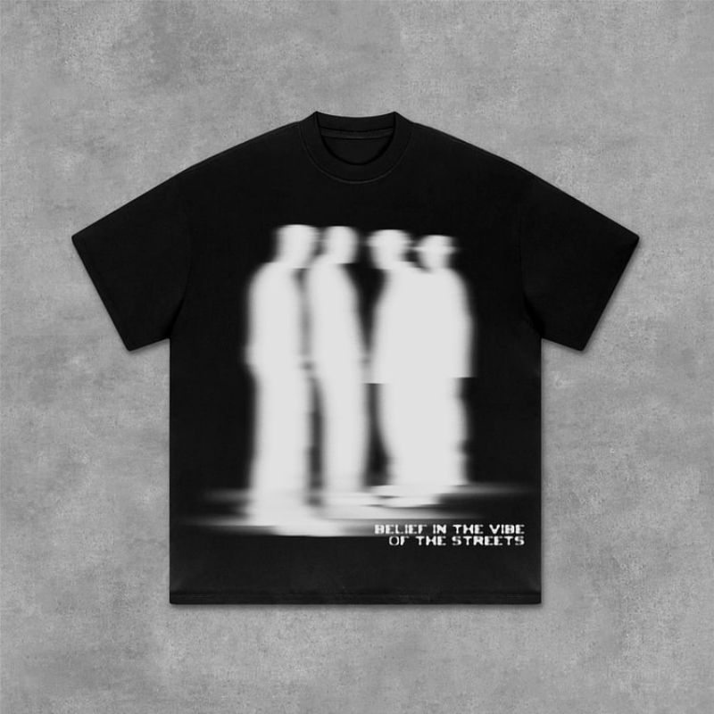 Shadow Characters Shadow Graphic Cotton T-Shirt Men
