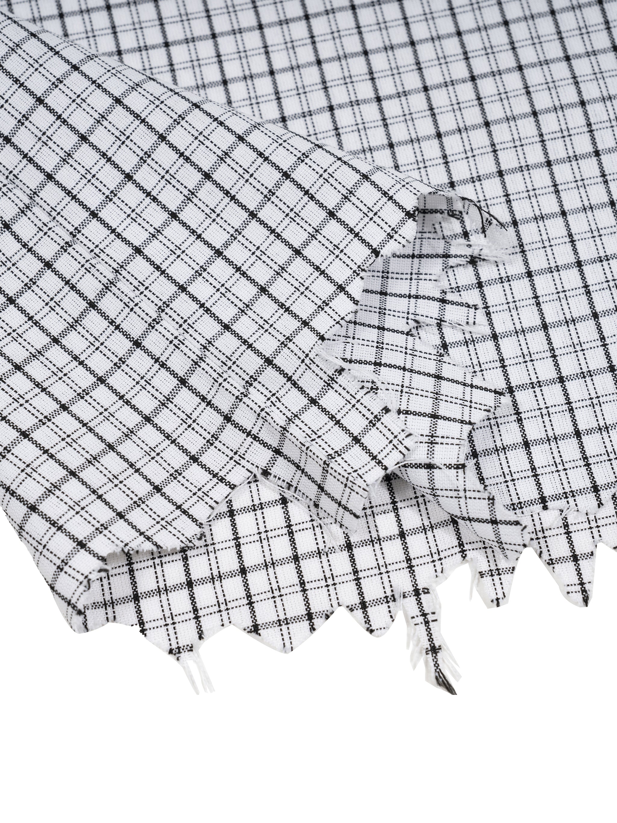 Distressed Plaid Boxy Shirt