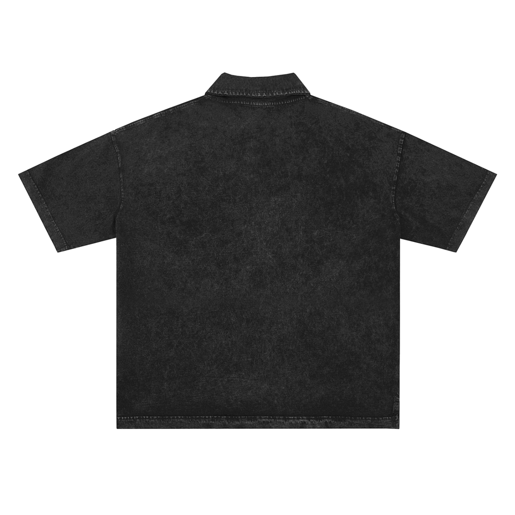 Heavyweight Snow Washed Polo T-Shirt