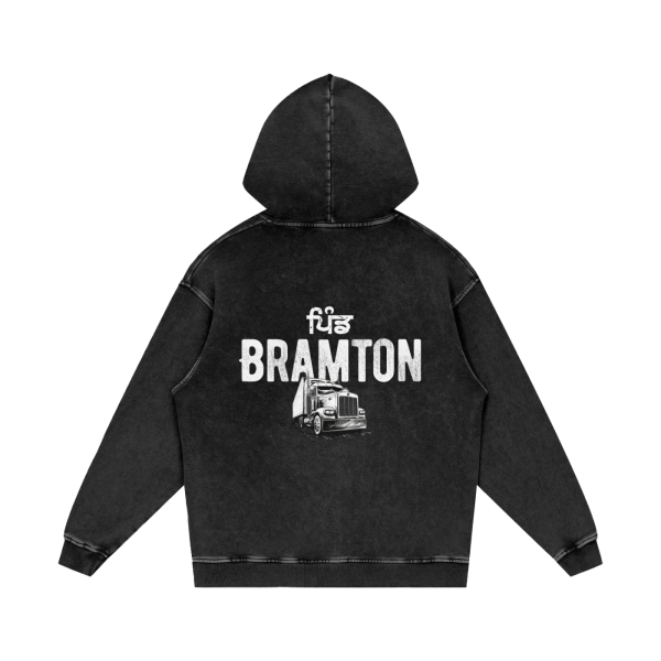 Pind Brampton Acid Wash Heavy Hoodie
