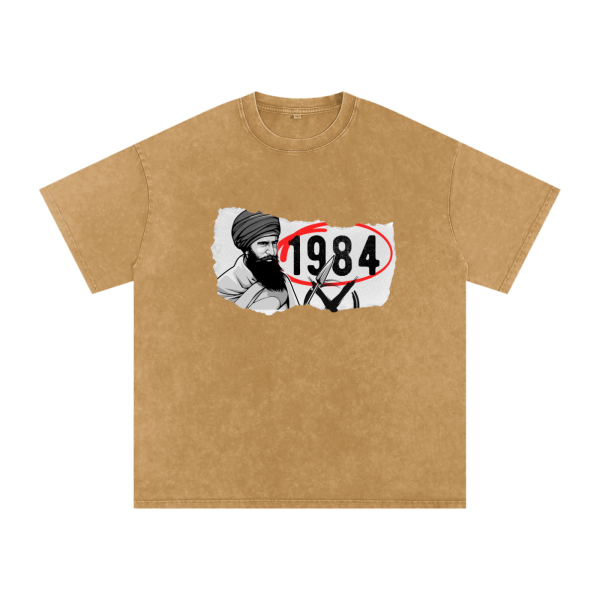Sant Jarnail Singh Bhindranwale 1984 Acid Wash Oversize T Shirt - Image 11