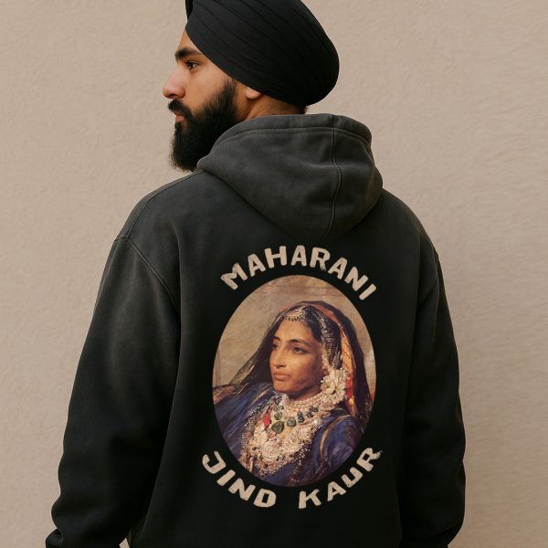 Maharani Jind Kaur Heavyweight Sunfade Oversized Hoodie - Image 3