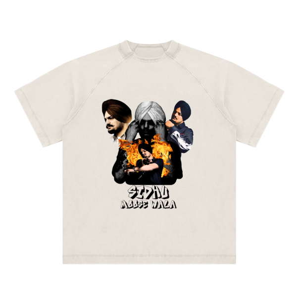 Sidhu Moose Wala Vintage Washed Cotton T Shirt - Image 7