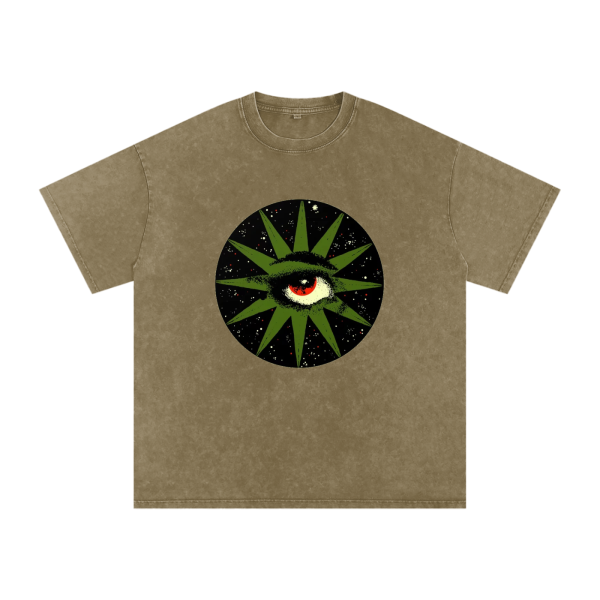 Unisex Galactic Eye Acid Wash Oversized Tee - Image 5