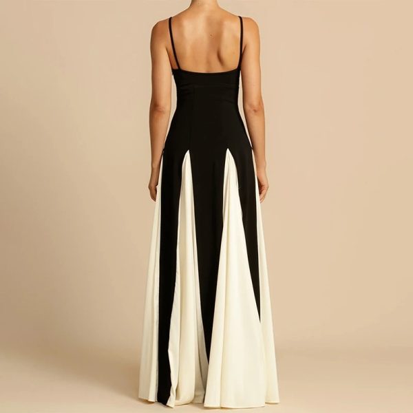 French Style Elegant Square-neck Sleeveless Long Dress - Image 2