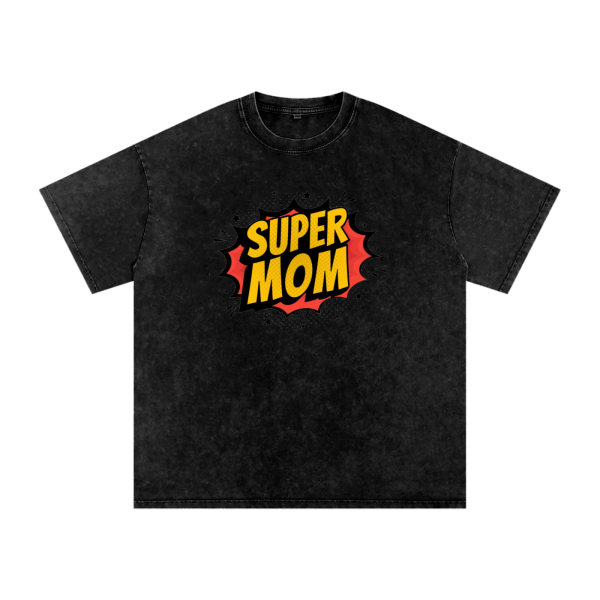 Super Mom Acid Wash T Shirt - Image 4
