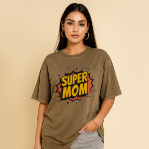 Super Mom Acid Wash T Shirt