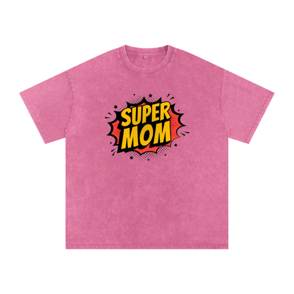 Super Mom Acid Wash T Shirt - Image 6