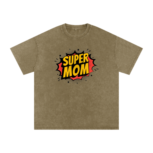 Super Mom Acid Wash T Shirt - Image 2