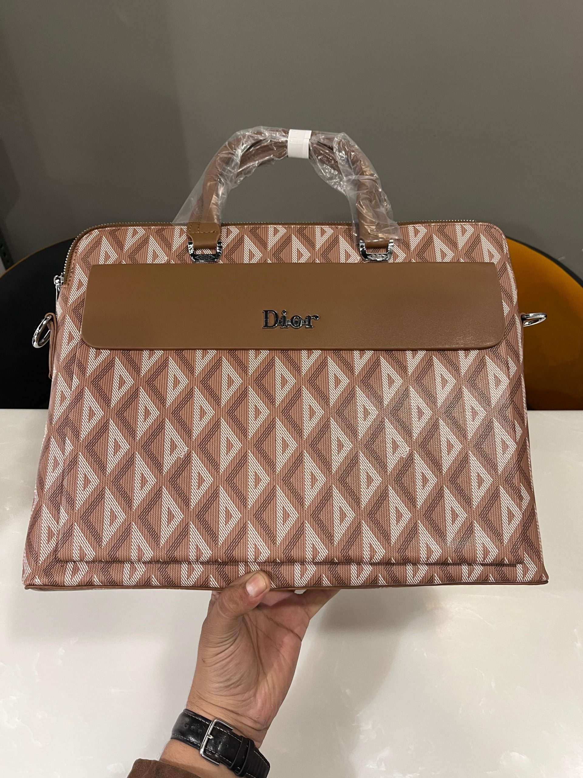 Christian Dior Beige Monogram Bag - Image 2