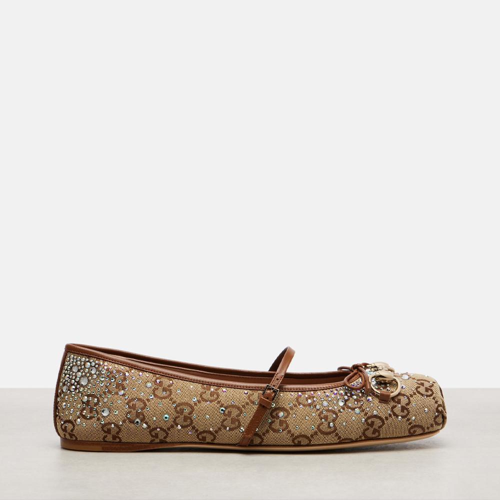 Women's GG crystal Horsebit ballet flat - Image 3