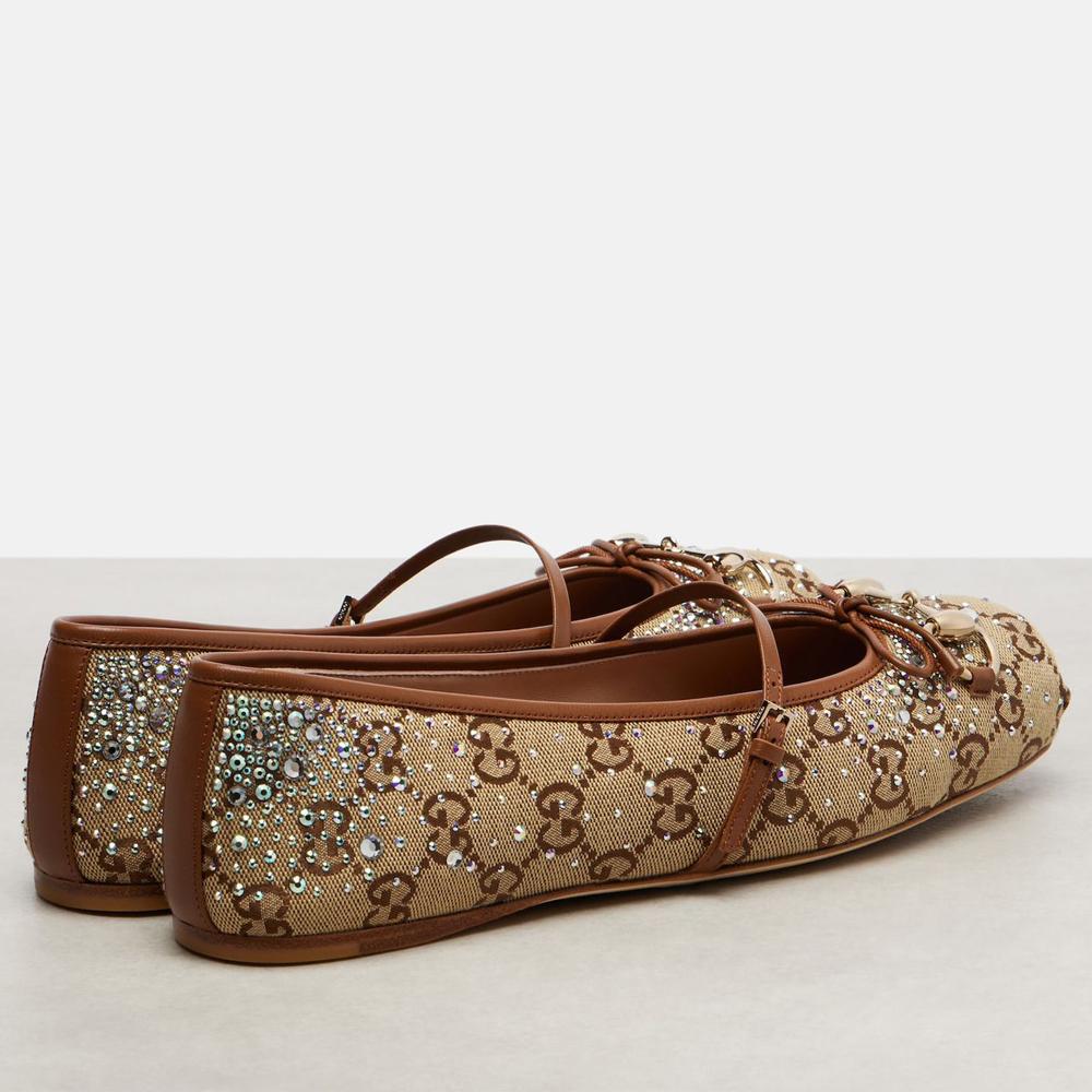 Women's GG crystal Horsebit ballet flat - Image 4